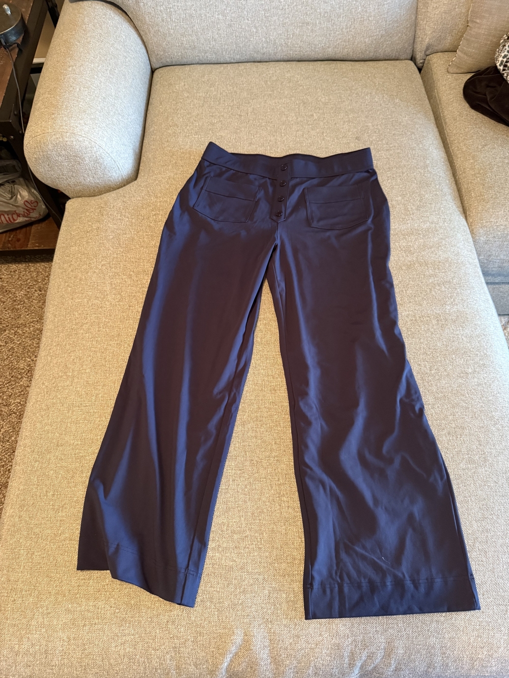 HALARA Navy Wide Leg Jumpsuit-Style Pants